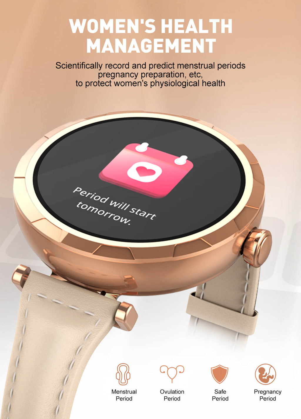Compact and round smartwatch SW02